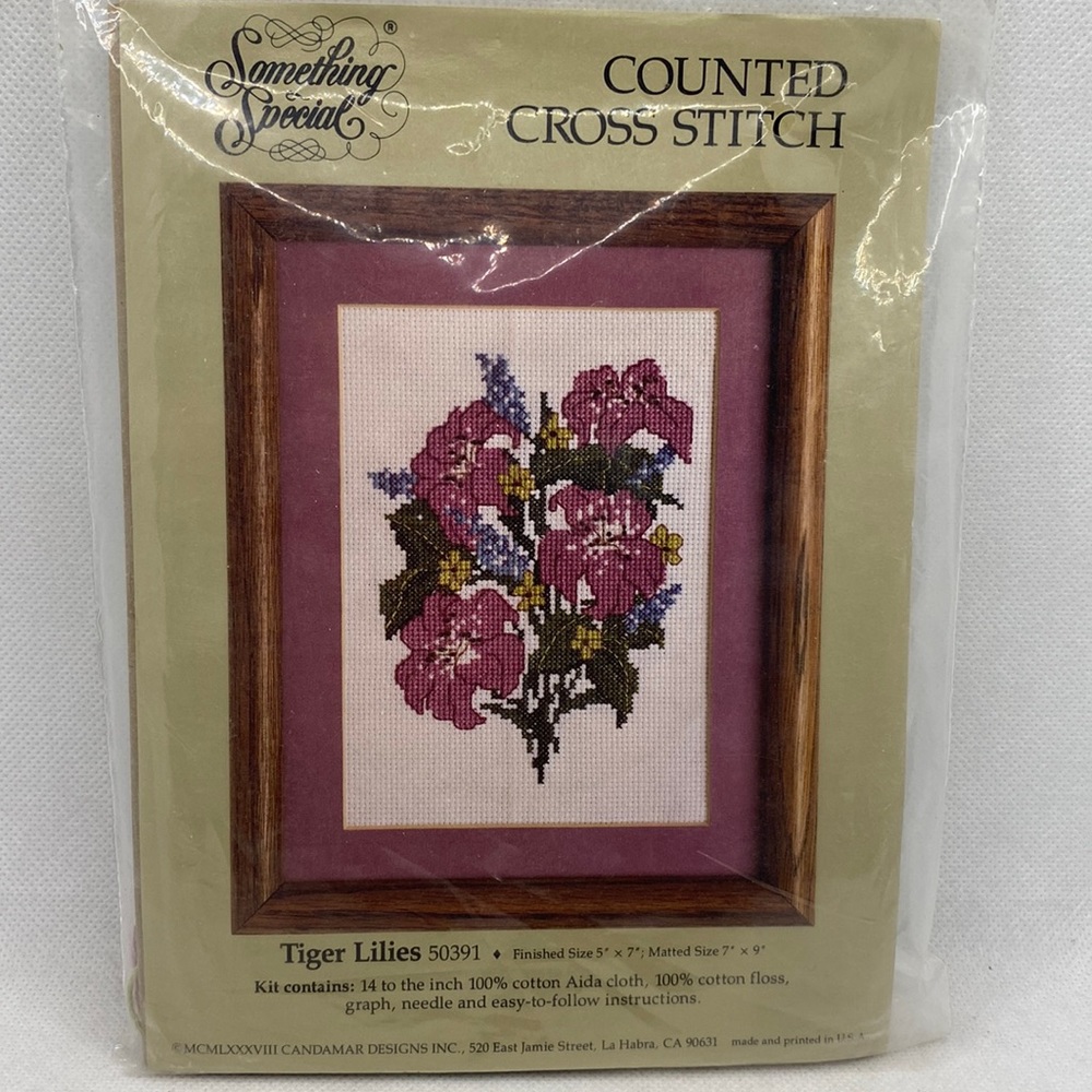 Tiger Lilies Counted Cross Stitch Needlepoint Kit 50391 by Something Special